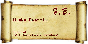 Huska Beatrix névjegykártya
