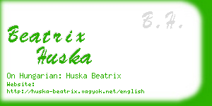 beatrix huska business card